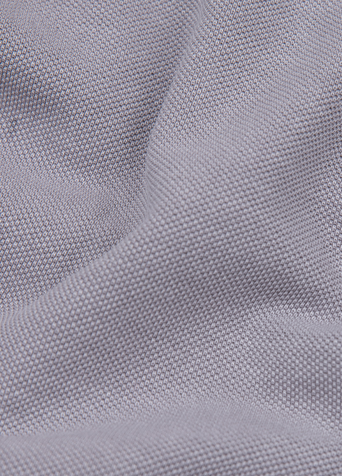 Polo manga corta garment dye pique gris