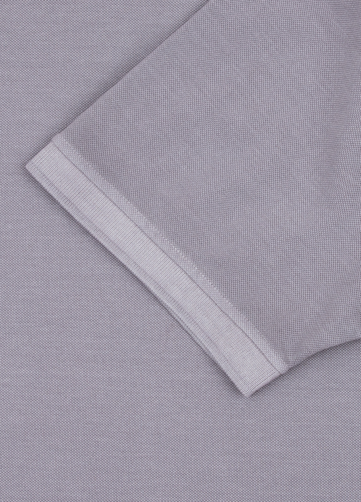 Polo manga corta garment dye pique gris
