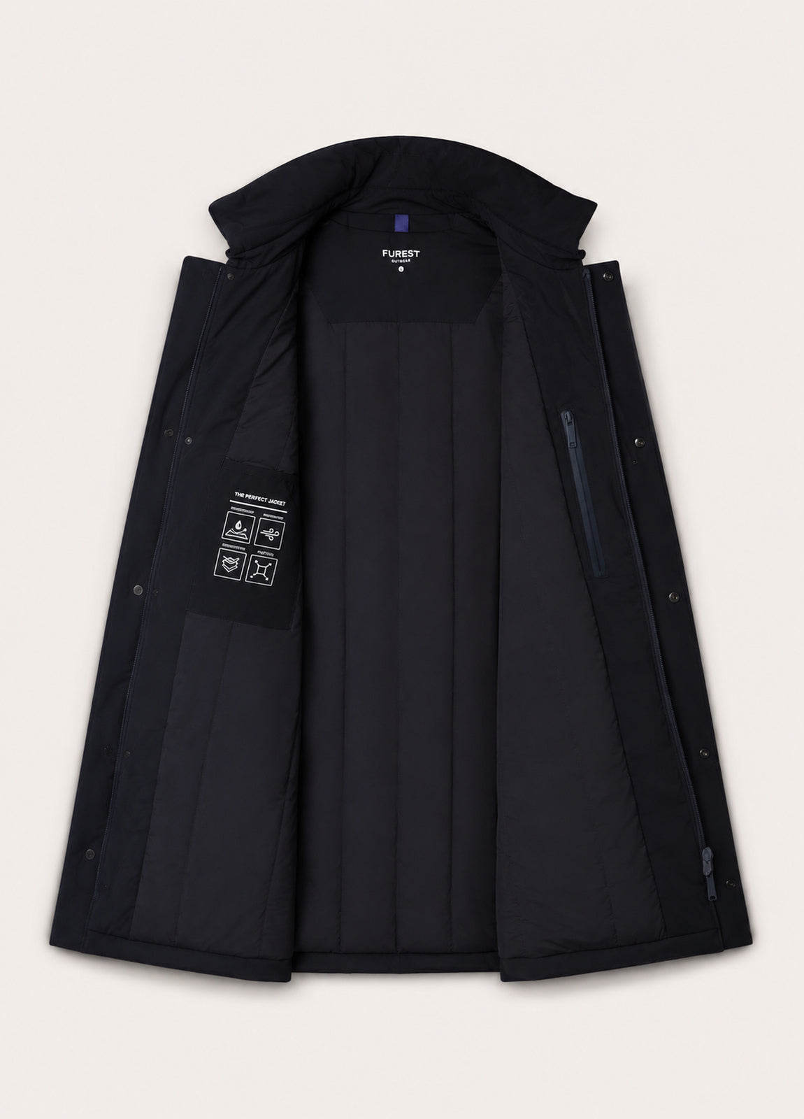Parka acolchada marino