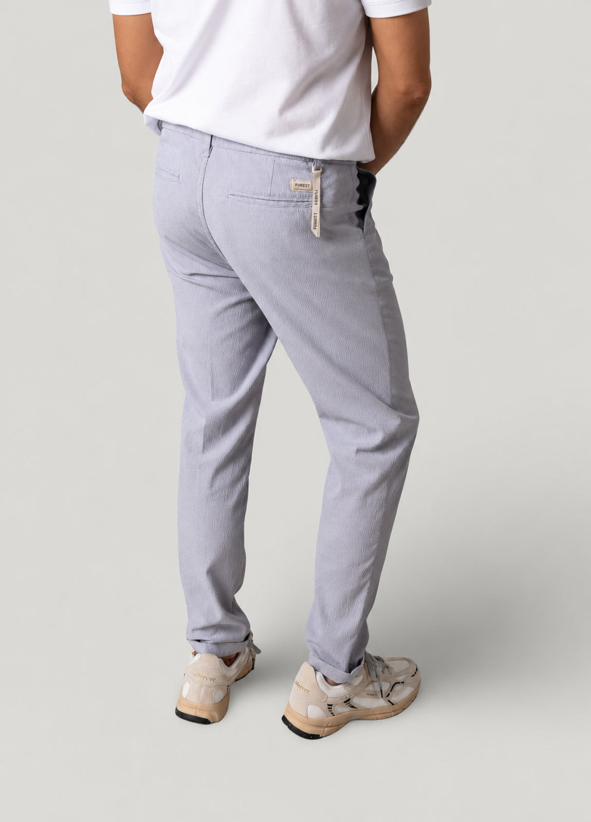 Pantalón sport seersucker azul