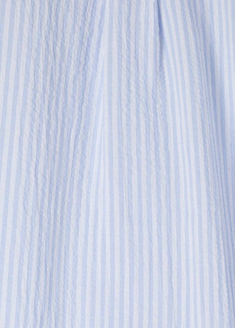 Light blue striped seersucker shirt