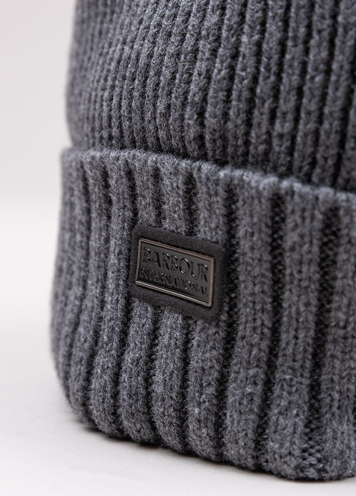 Gorro canalé gris plomo