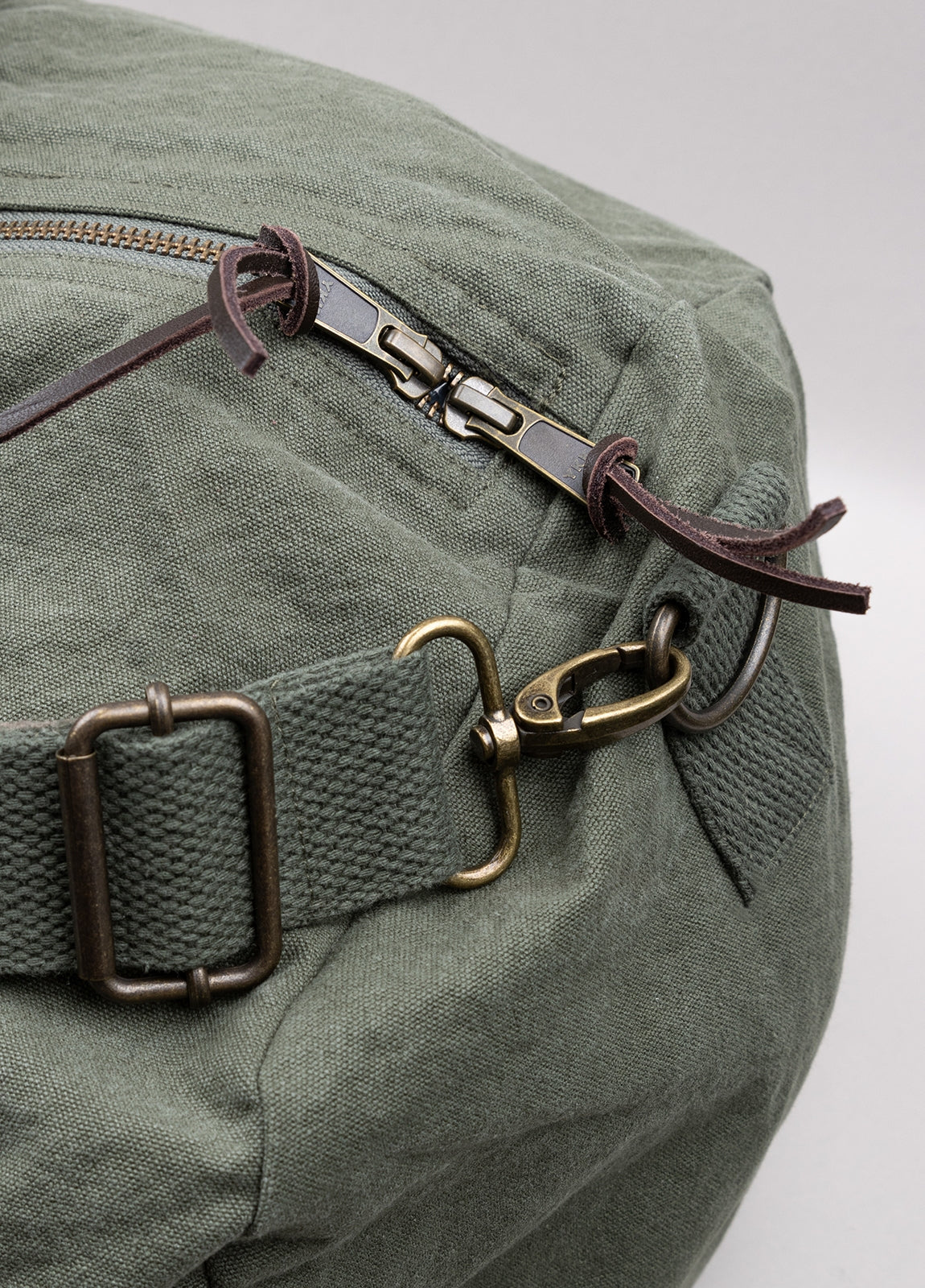 Khaki travel backpack