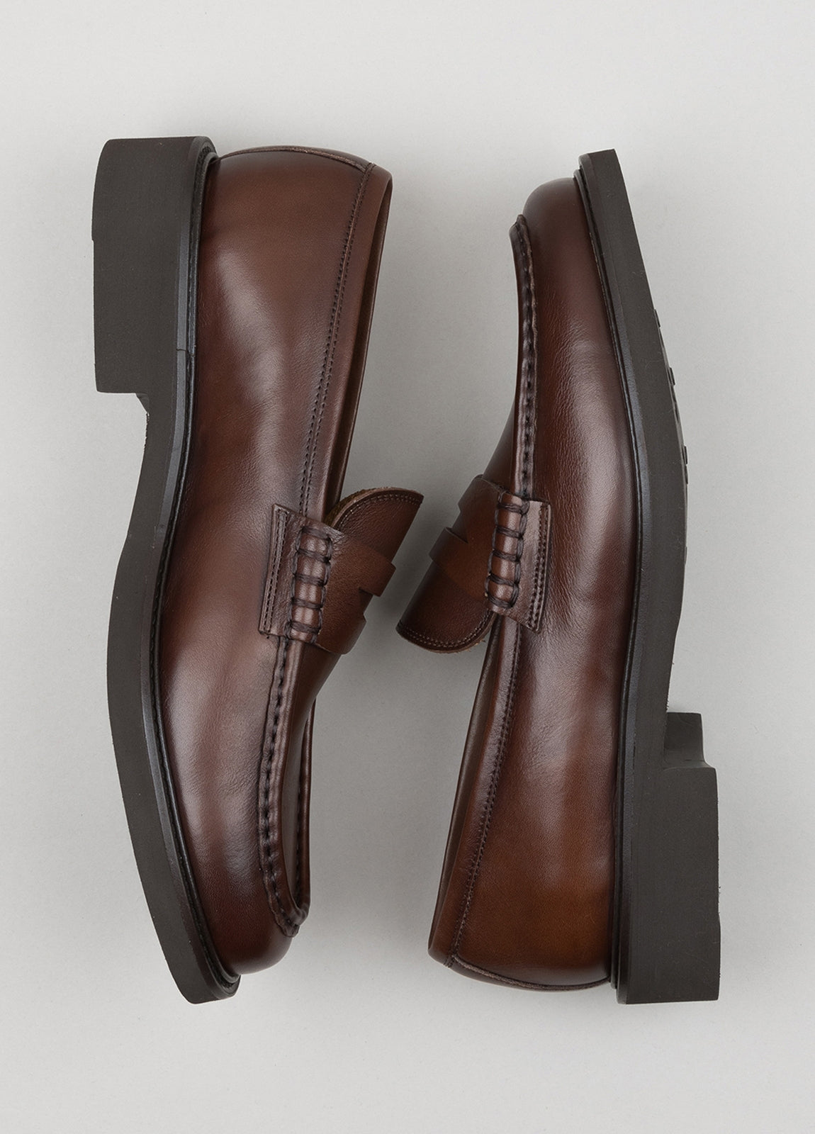 Mocasín Sport piel marrón