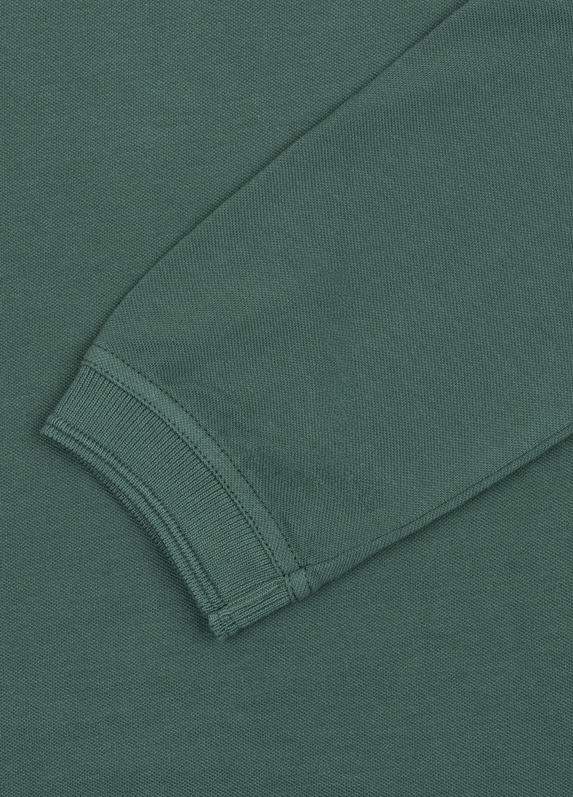 Green pique polo
