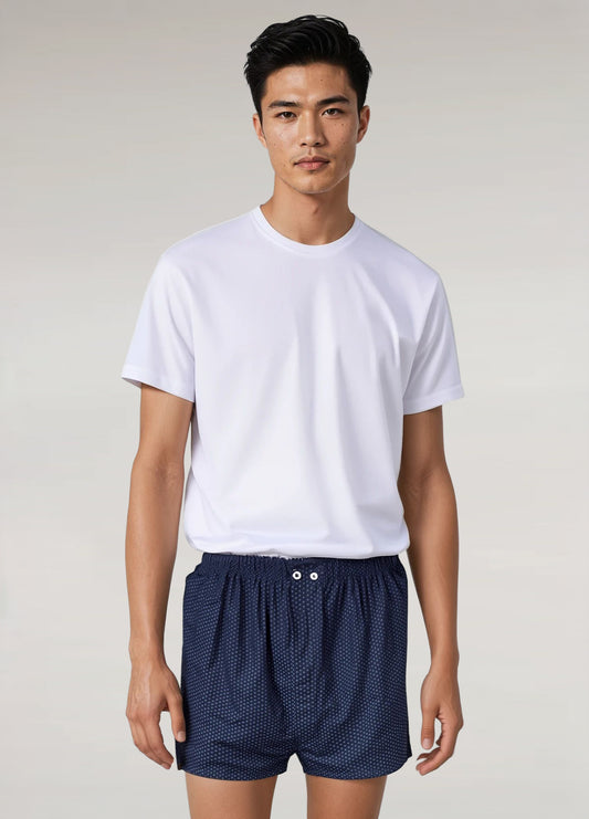 Boxer micro dibujo marino