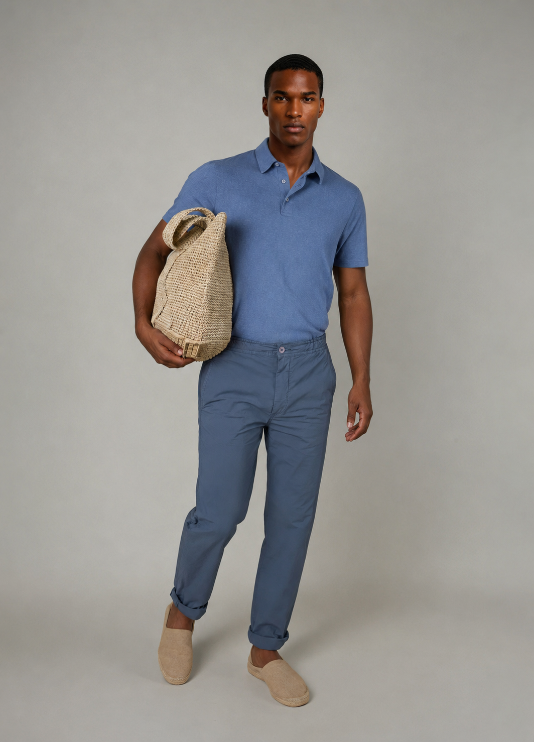 Polo manga corta flamé azul