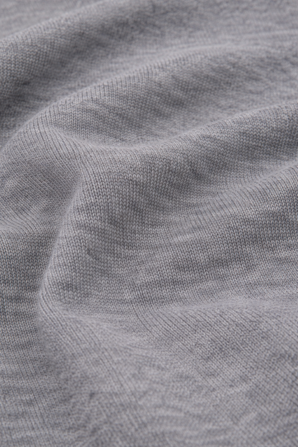 Jersey cuello redondo lana gris medio