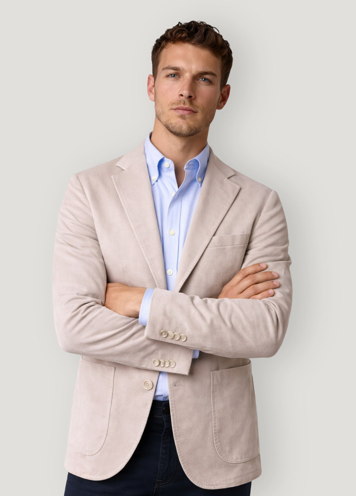 Sky blue pinpoint shirt