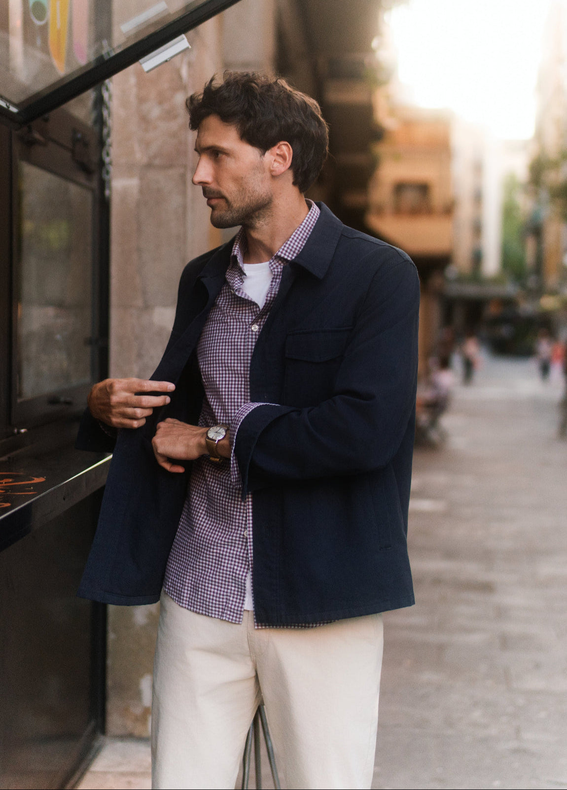 Sobrecamisa loneta marino