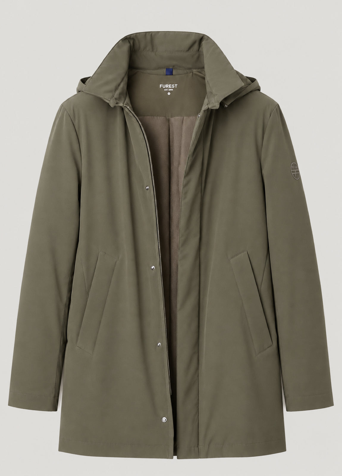 Parka acolchada kaki