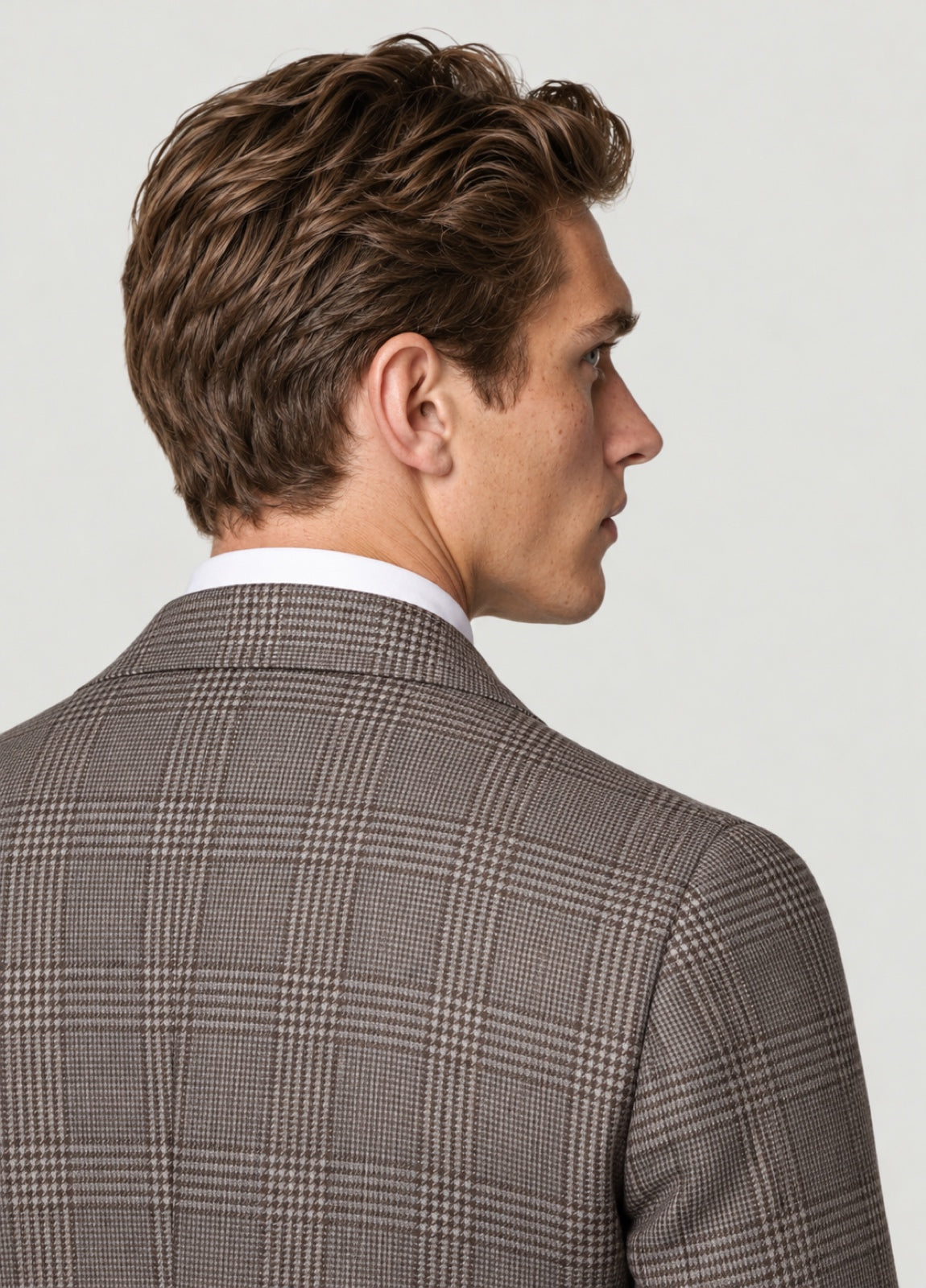 Blazer Oxford Tailored Fit 2 botones príncipe de Gales beige