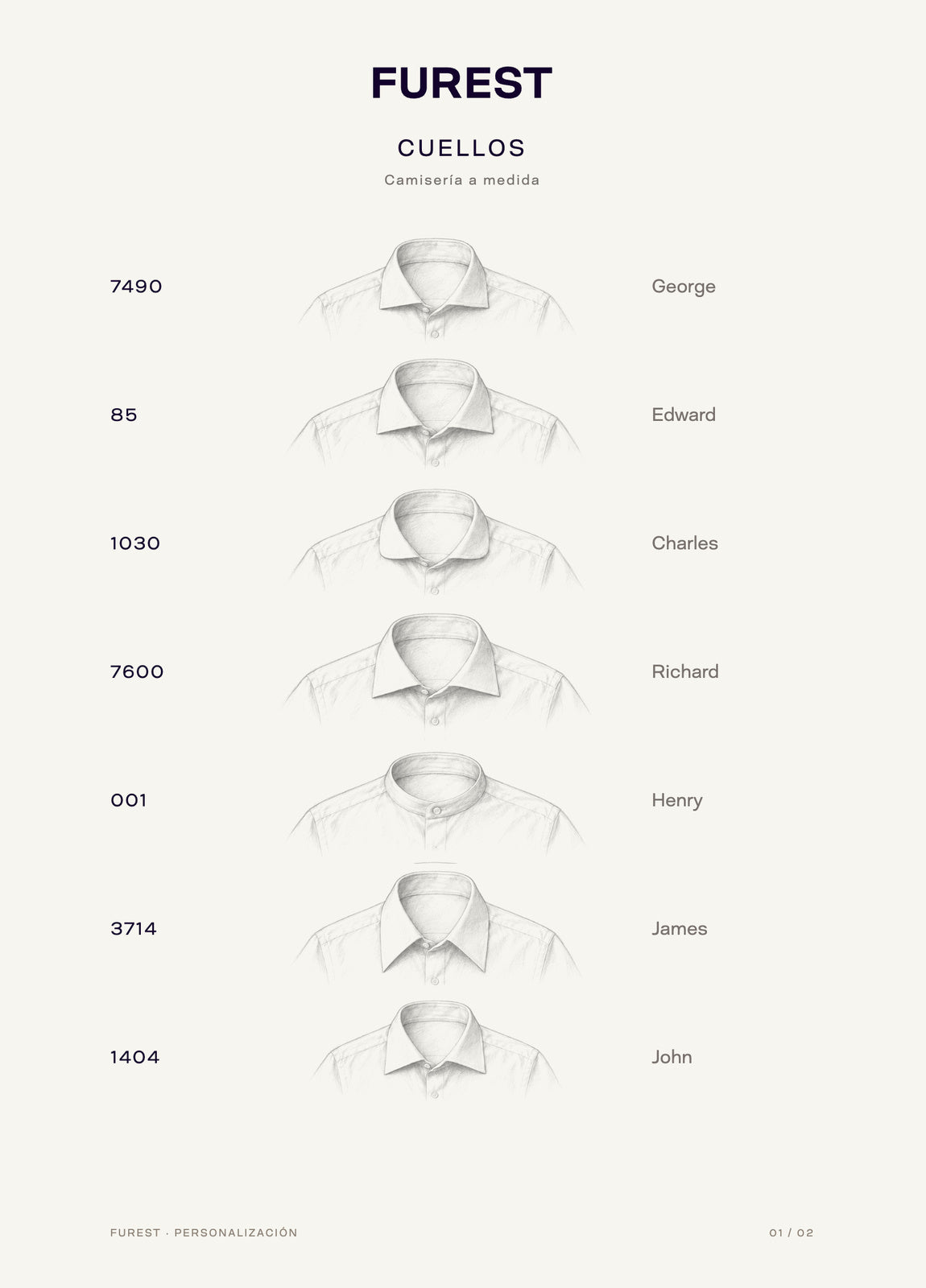 Guía de cuellos de camisería a medida