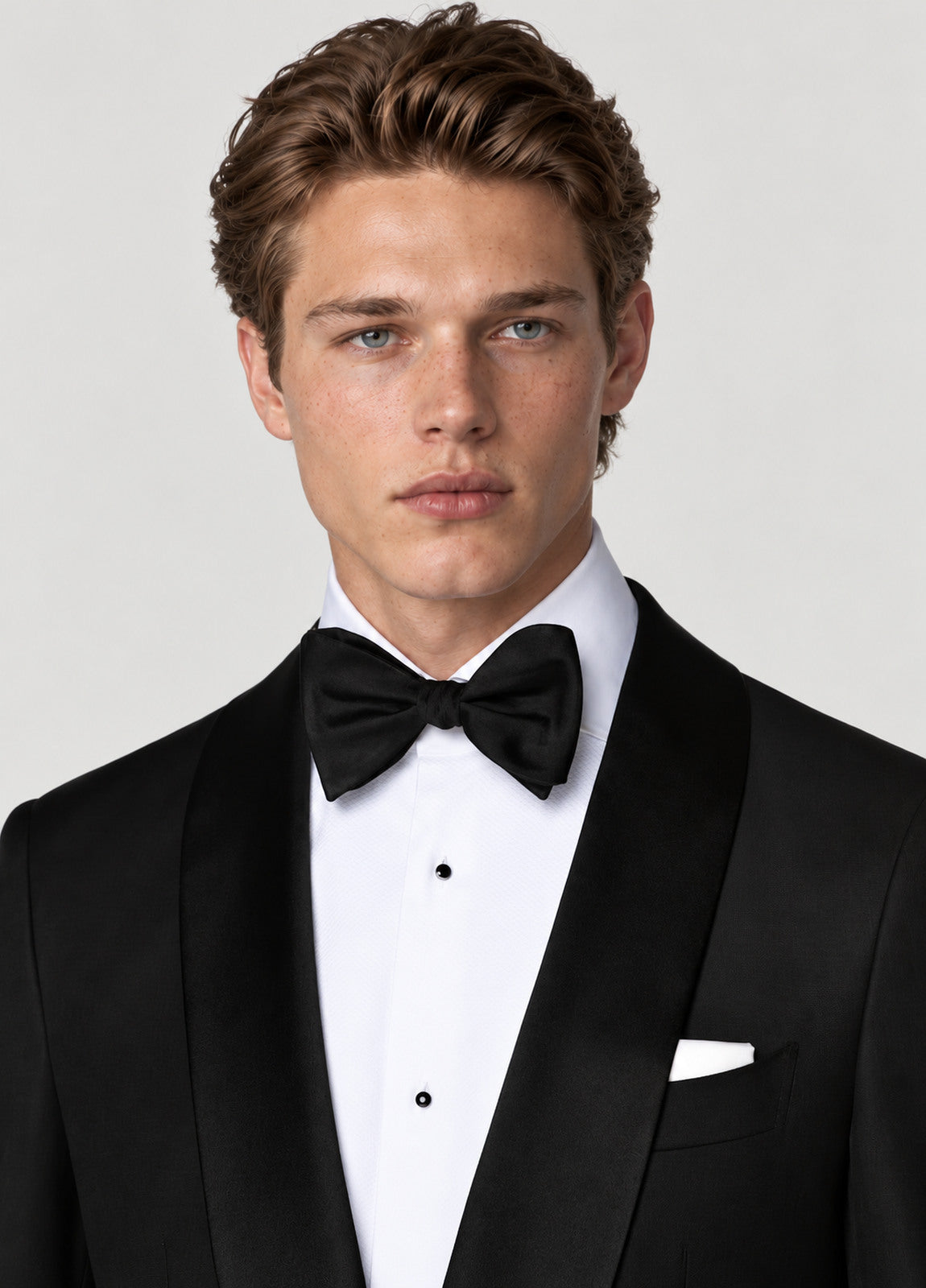 Esmoquin Oxford Tailored Fit solapa redonda negro