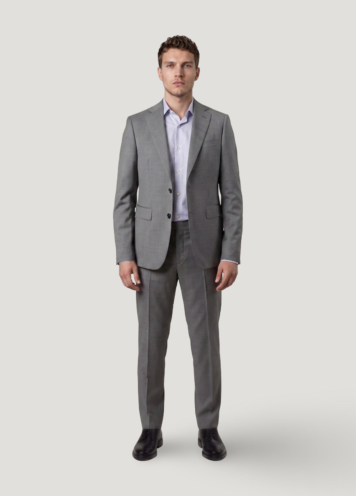Traje vestir raya gris
