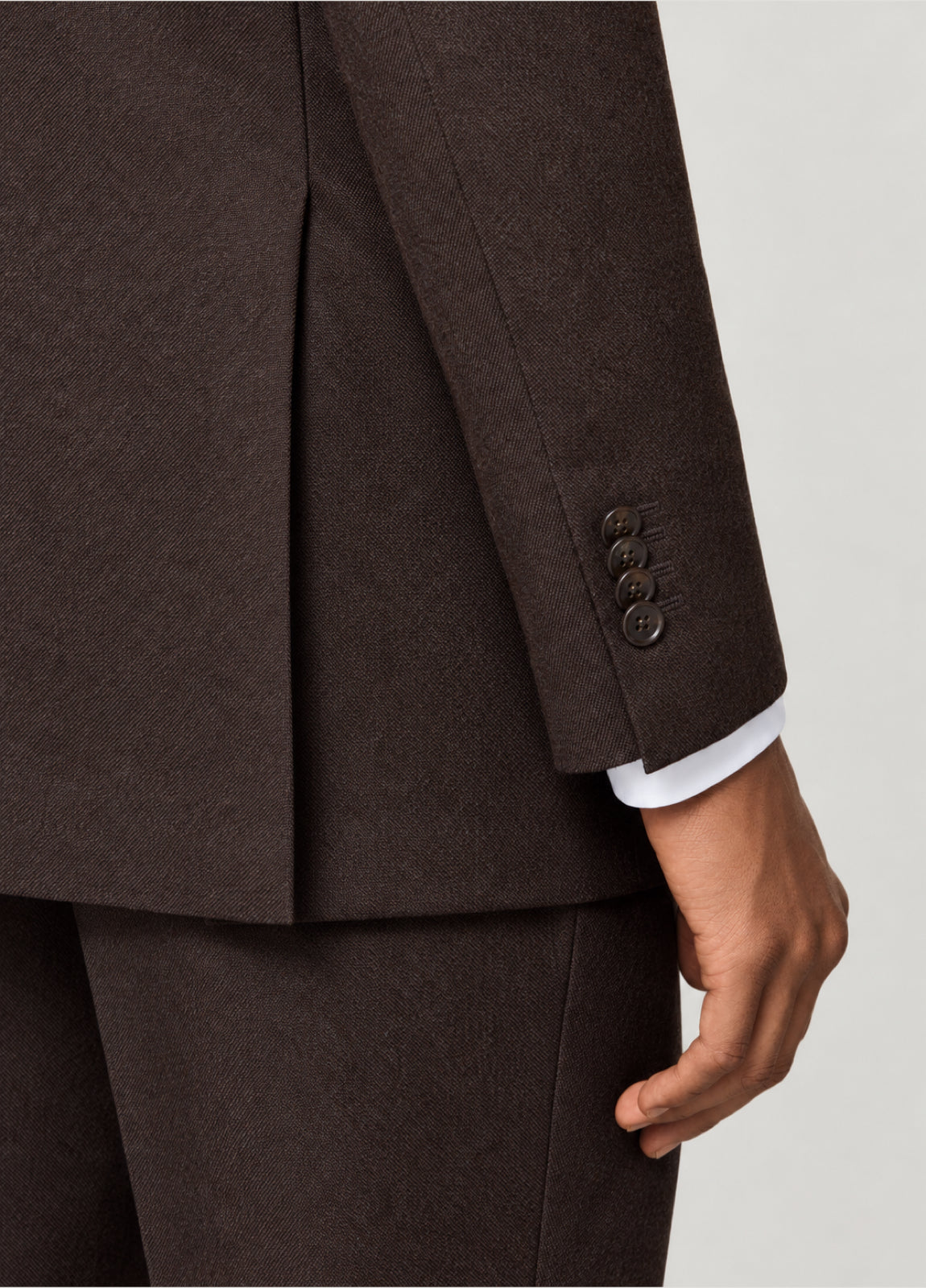 Traje Oxford Tailored Fit marrón jaspeado a medida