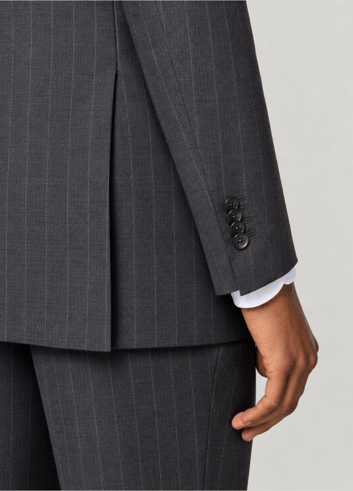 Traje Oxford Tailored Fit gris raya diplomática a medida