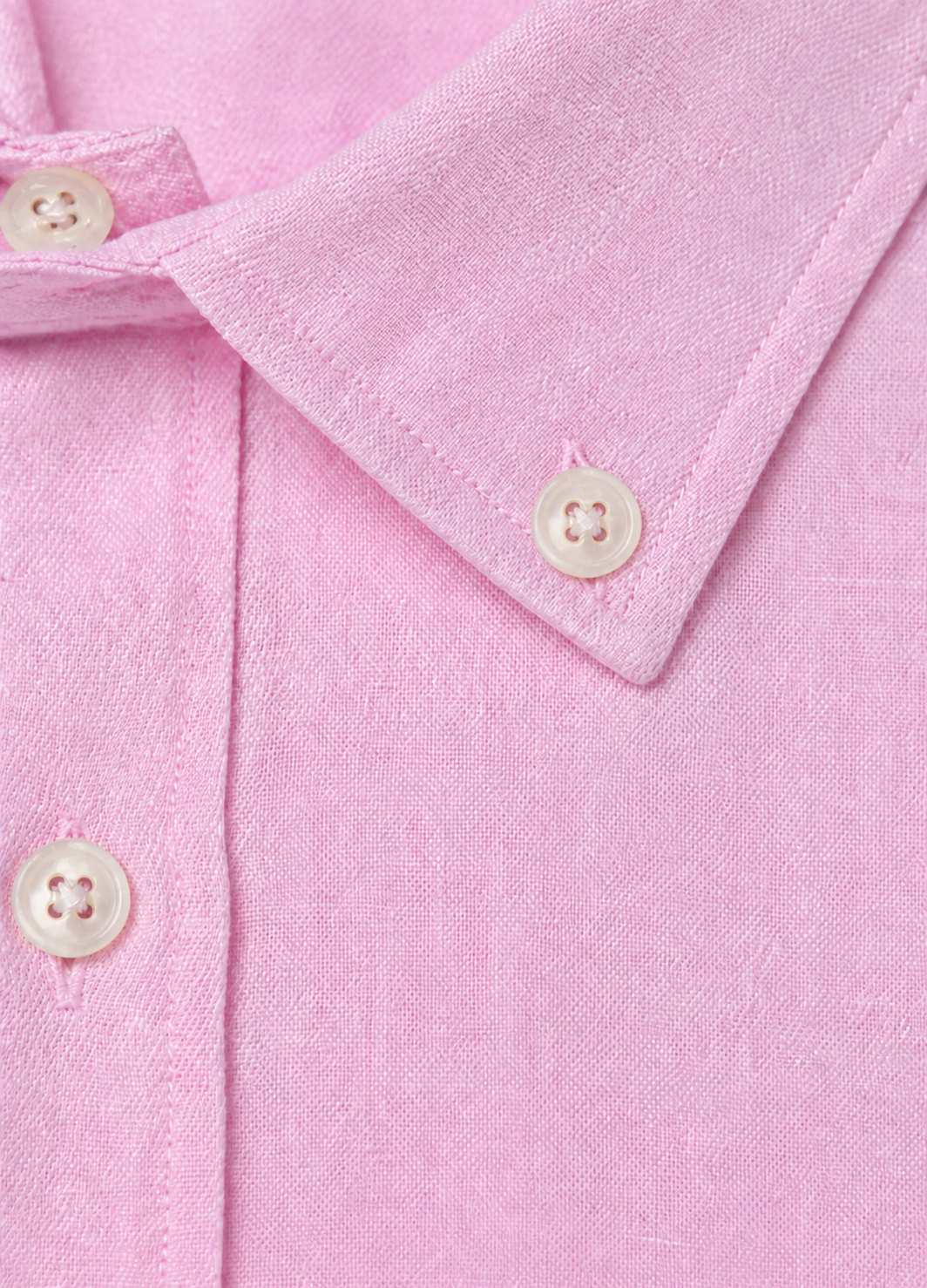 Camisa algodón y lino rosa