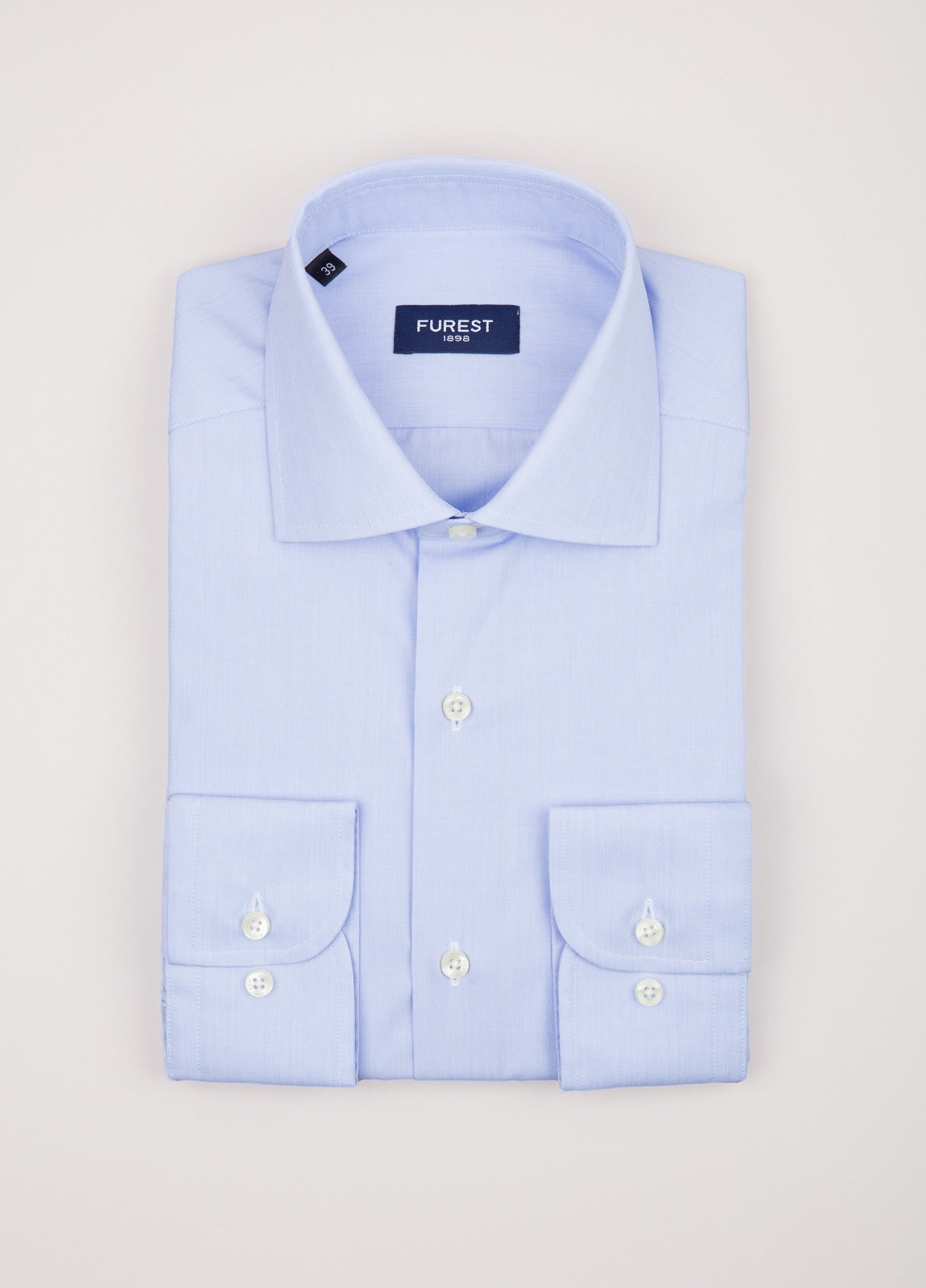 Camisa vestir fil a fil celeste