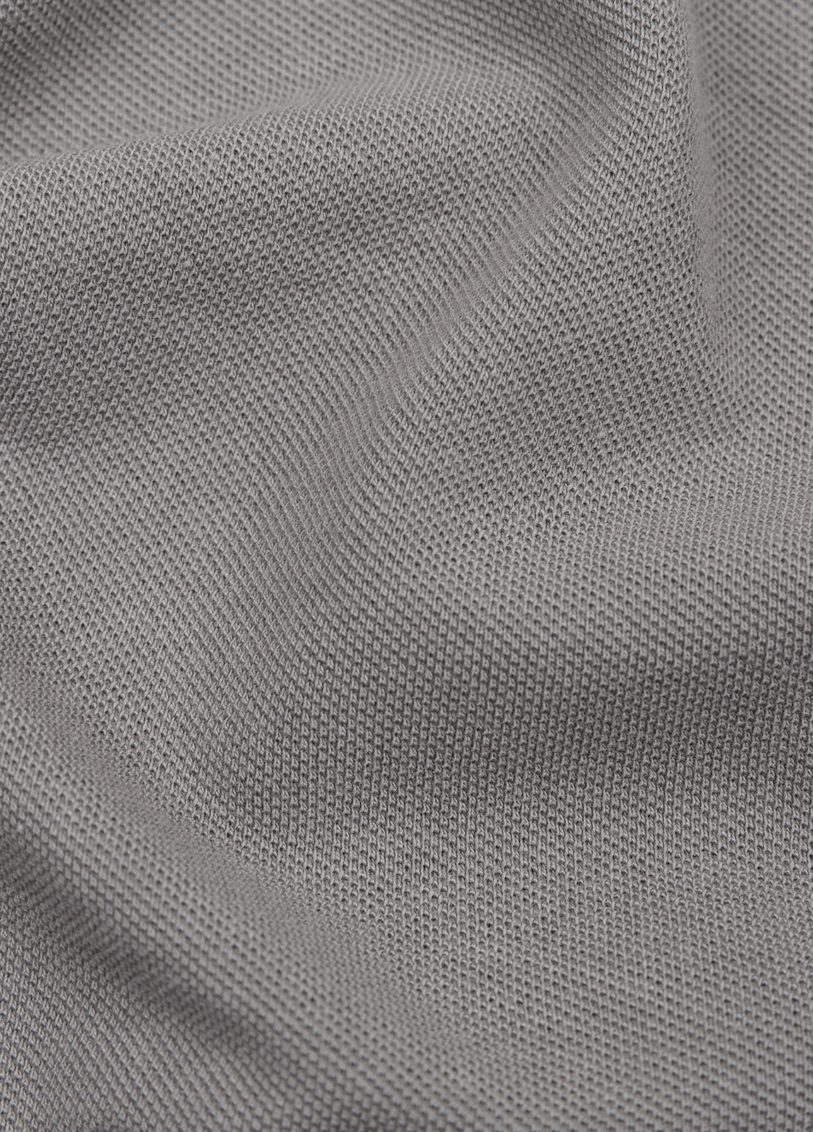 Polo piqué manga larga color gris