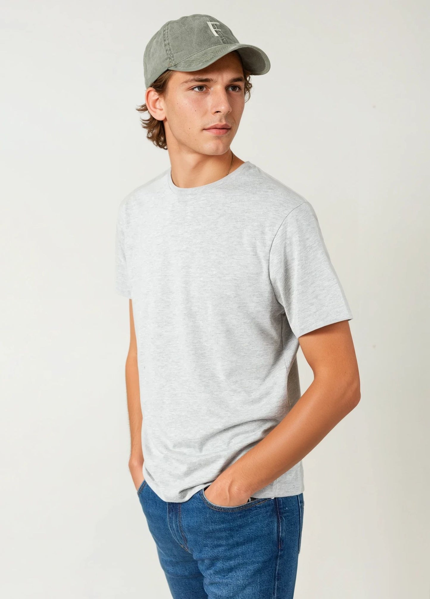 Khaki micro corduroy cap