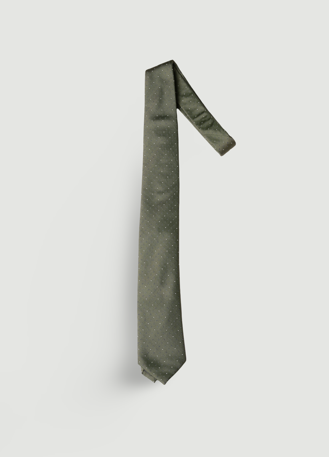Corbata vestir microdibujo verde