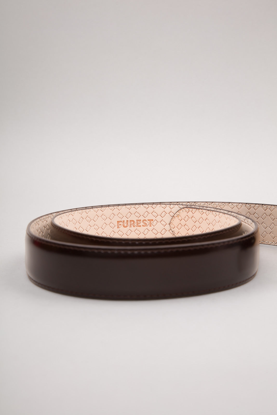 Cinturón Vestir piel lisa marrón oscuro