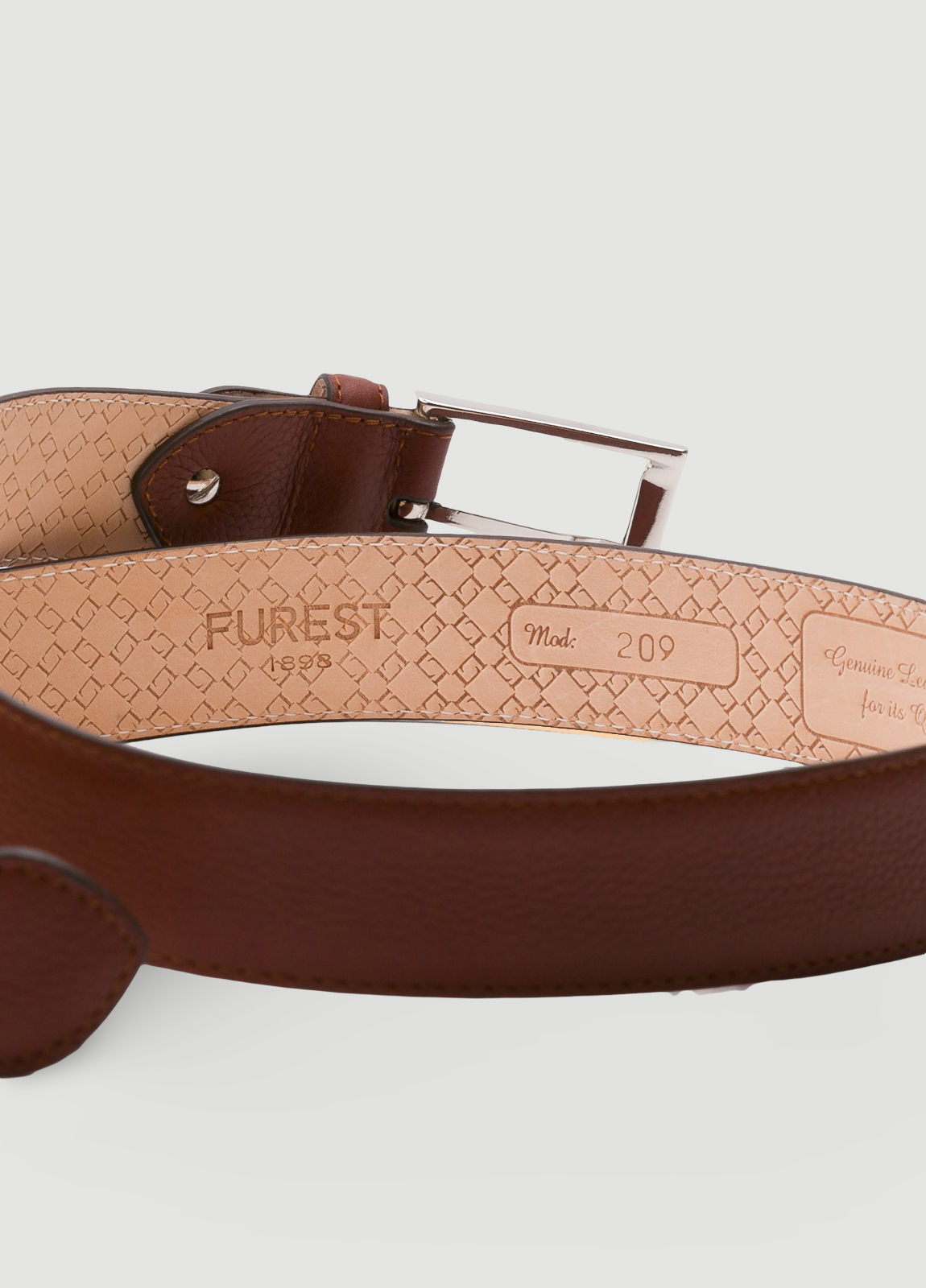 Cinturón sport piel tostado