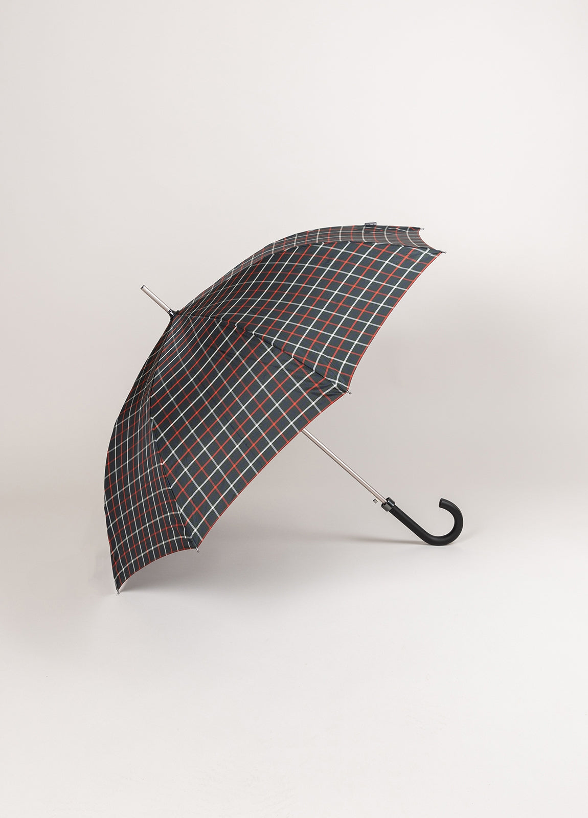 Bottle green checked umbrella