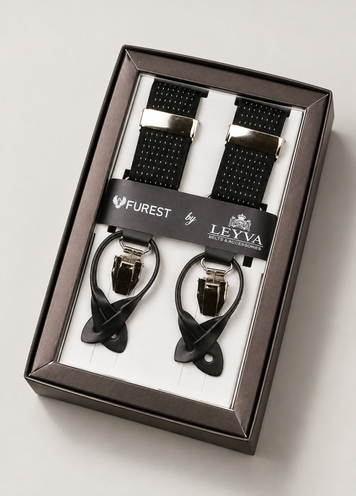 Tirantes vestir microdibujo negro