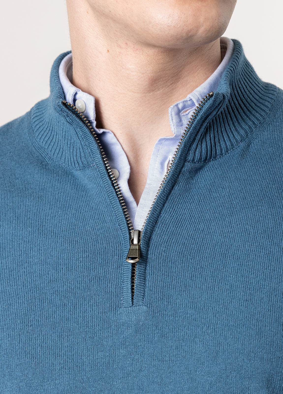 Jersey cuello perkins azul