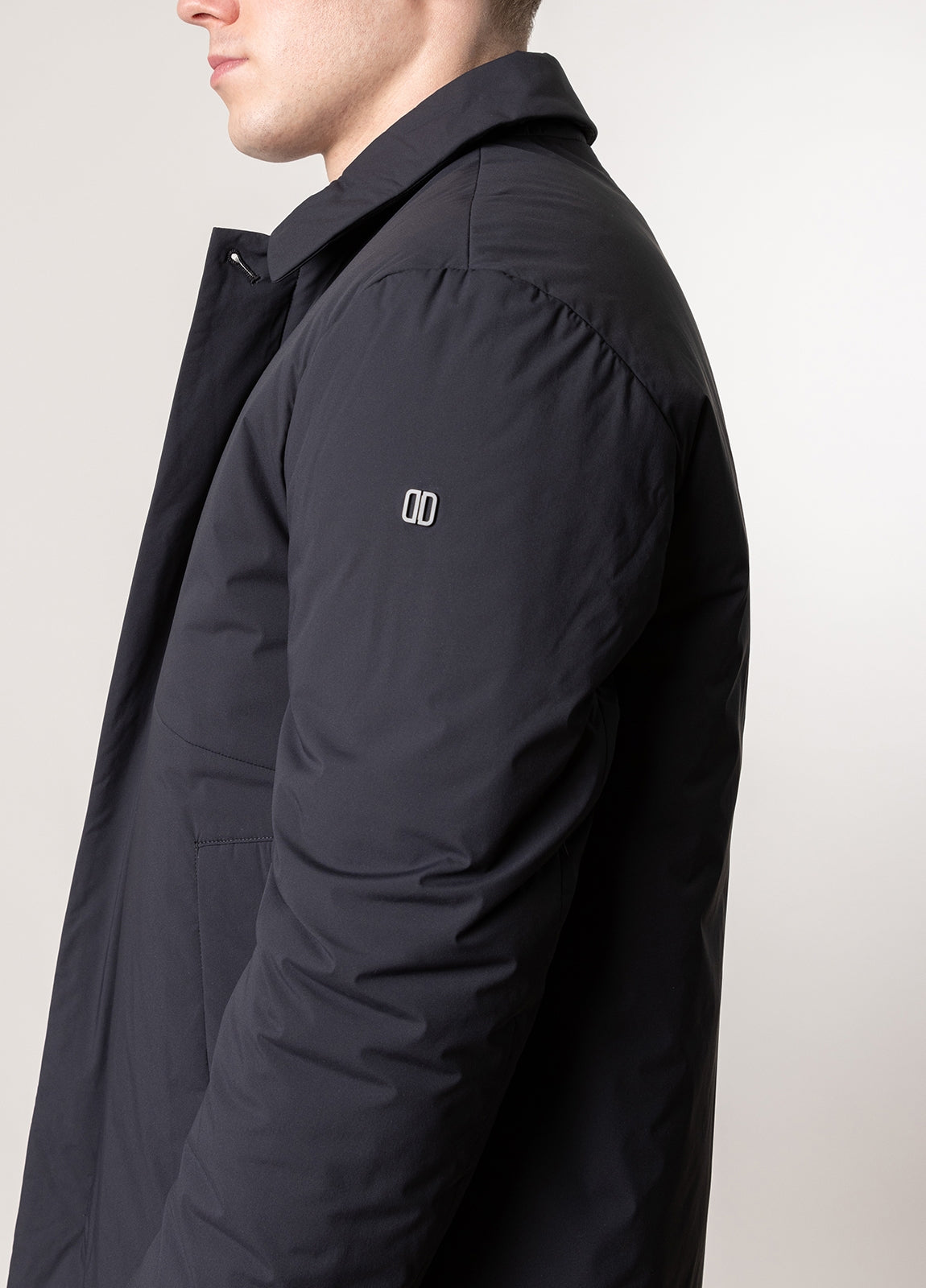 Navy blue parka