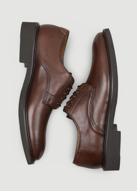 Zapato sport piel marrón