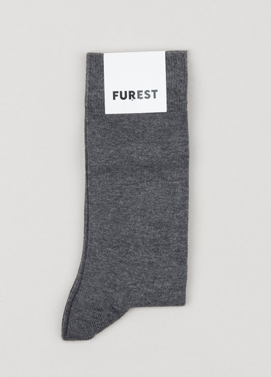 Calcetín corto liso gris
