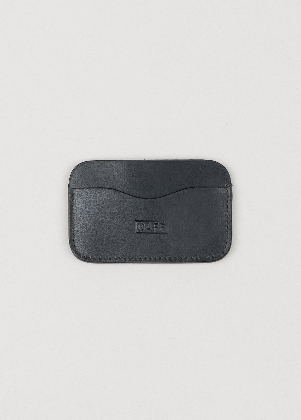 Black leather card holder