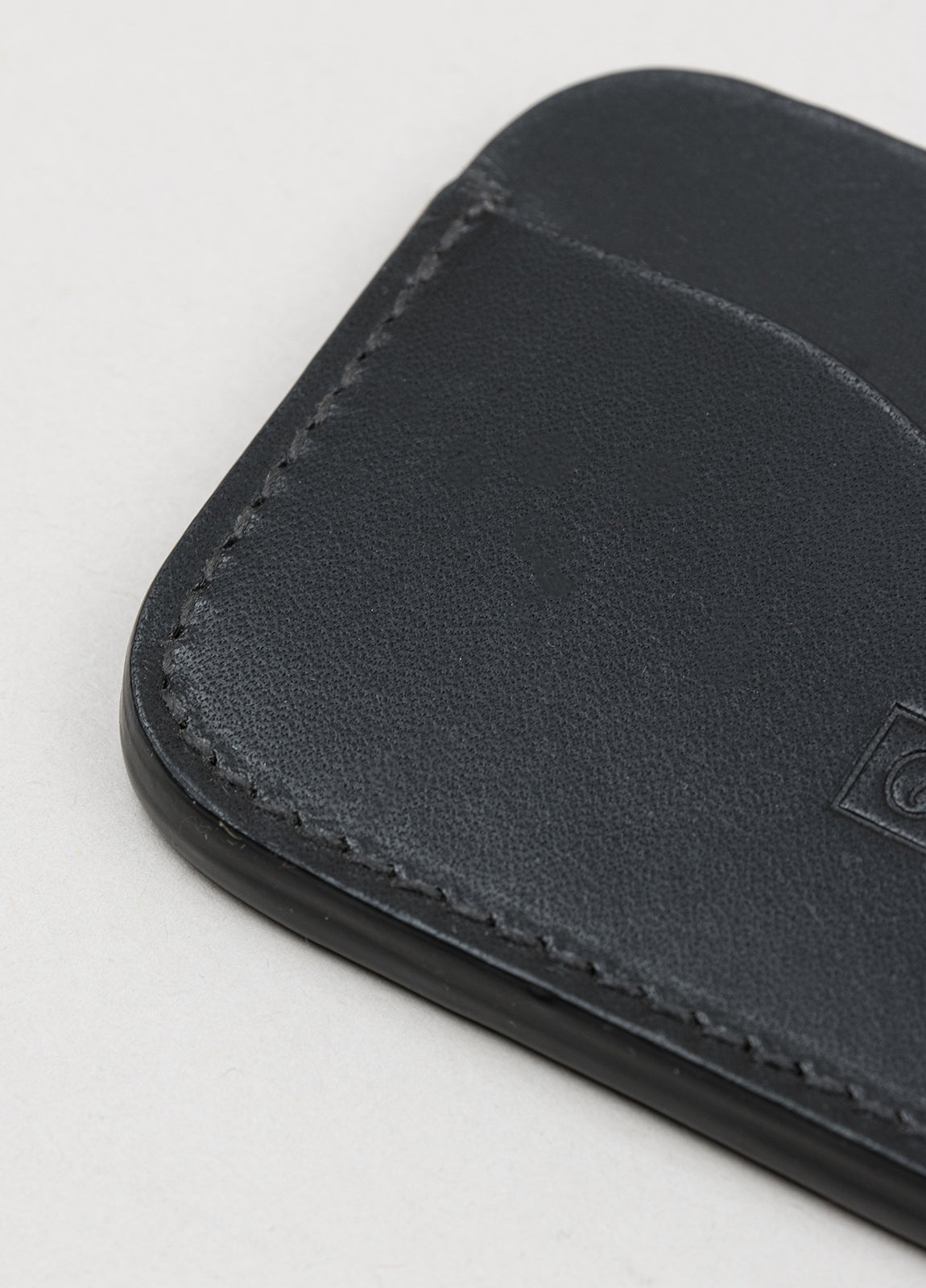 Black leather card holder