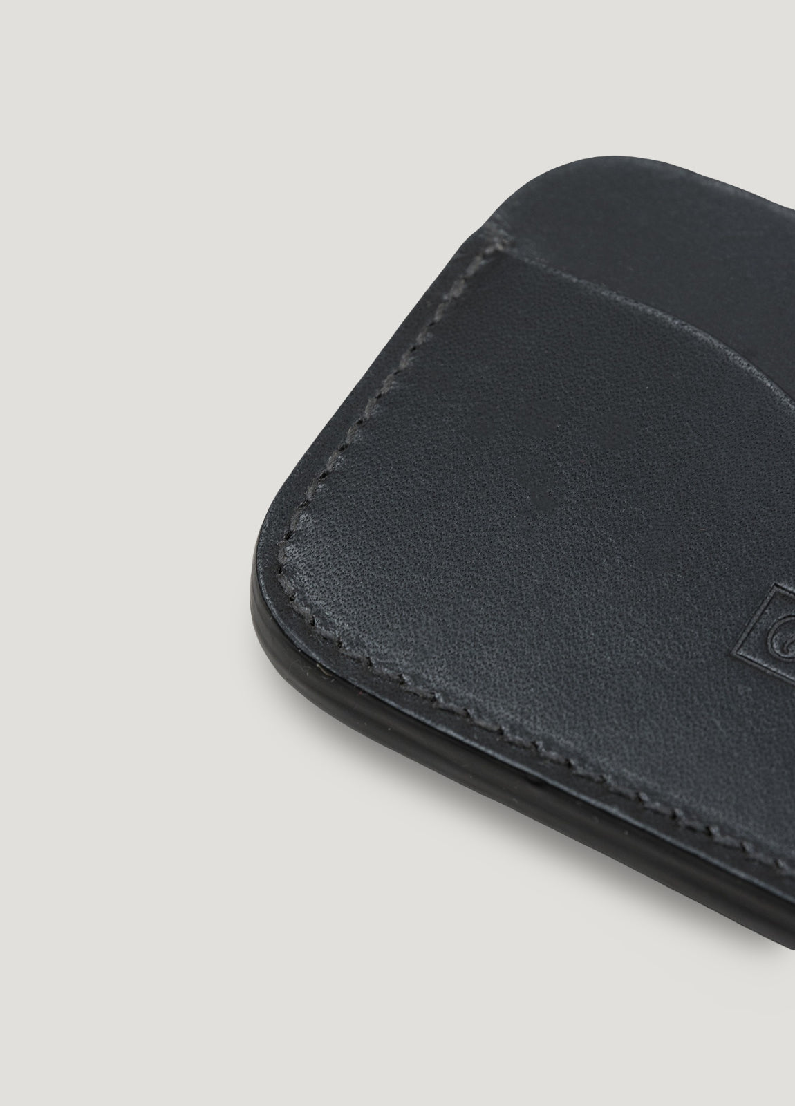 Black leather card holder