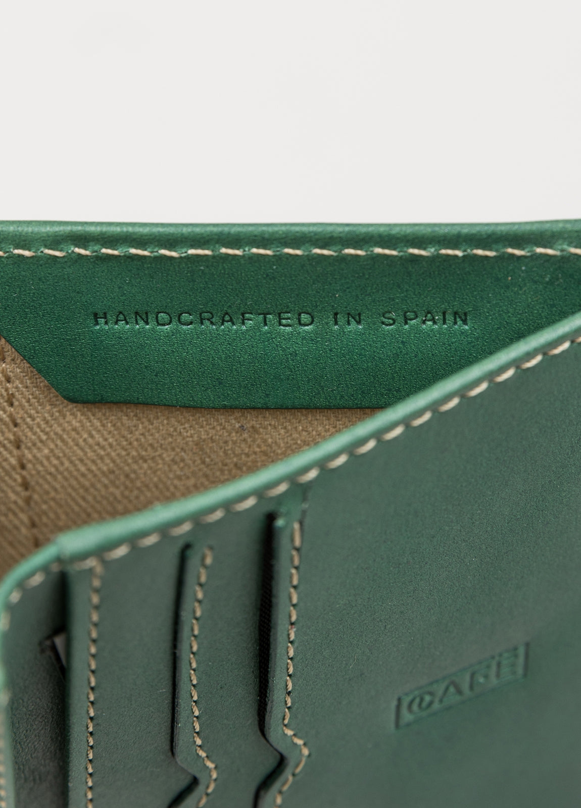 Green leather wallet