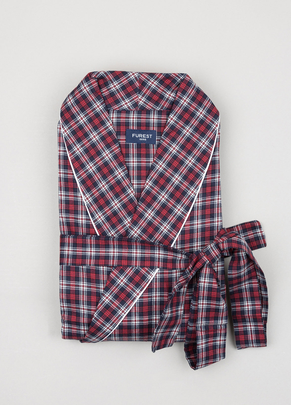 Bata cuadros color rojo