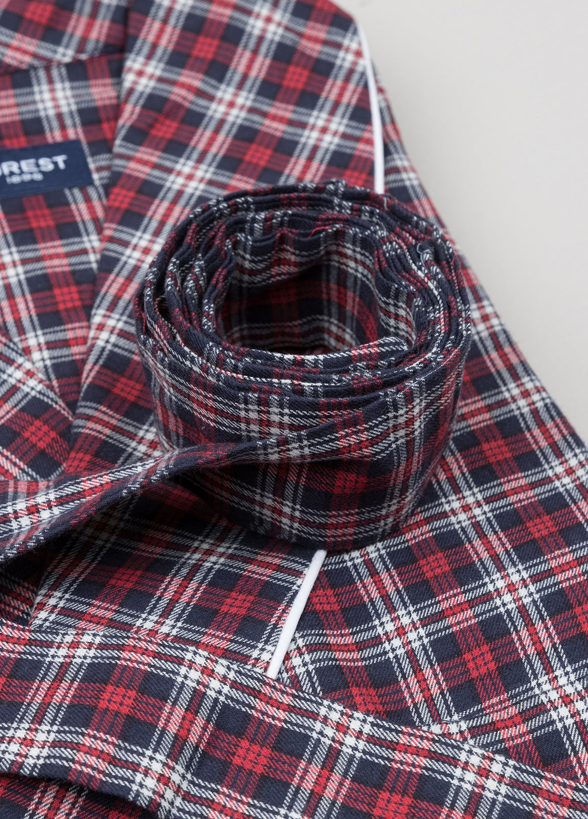 Bata cuadros color rojo