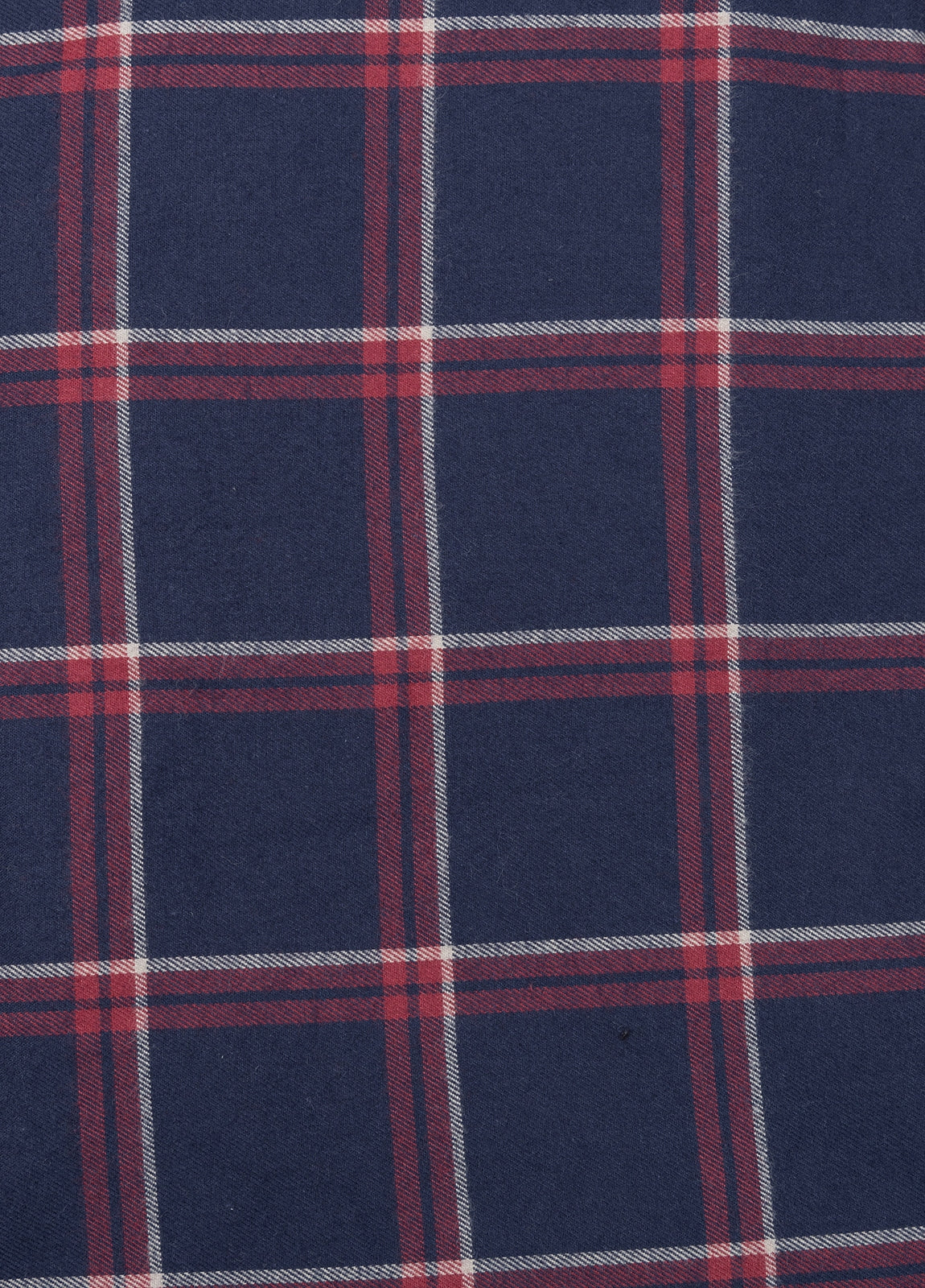 Navy and maroon checked robe