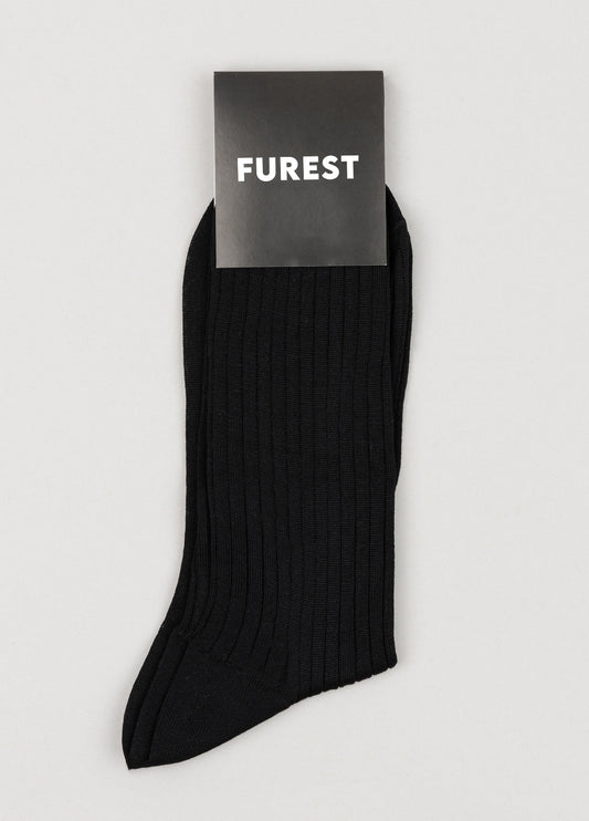 Calcetín corto negro hilo de Escocia