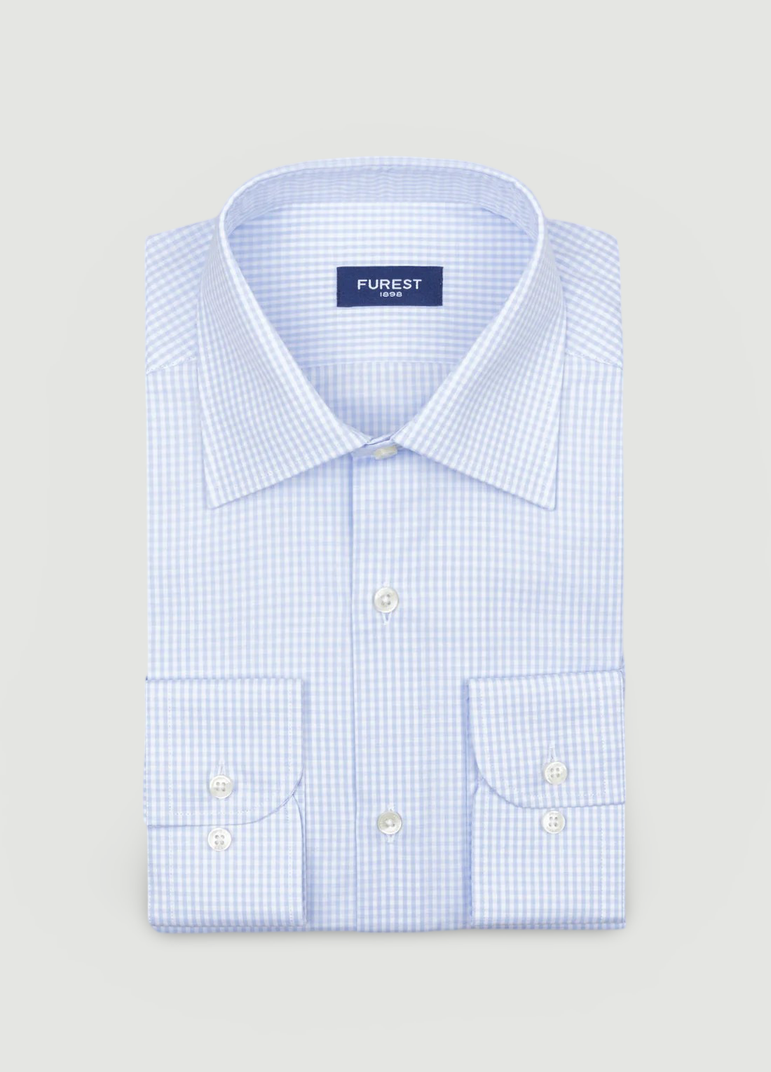 Camisa vestir cuadrito celeste