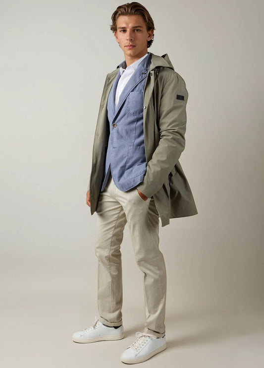 Khaki technical parka