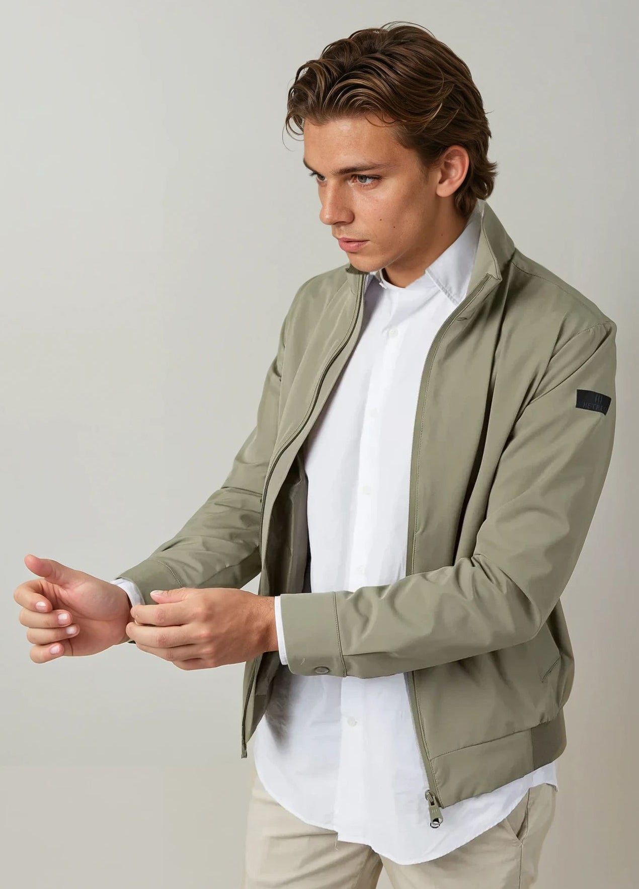 Chaqueta bomber kaki