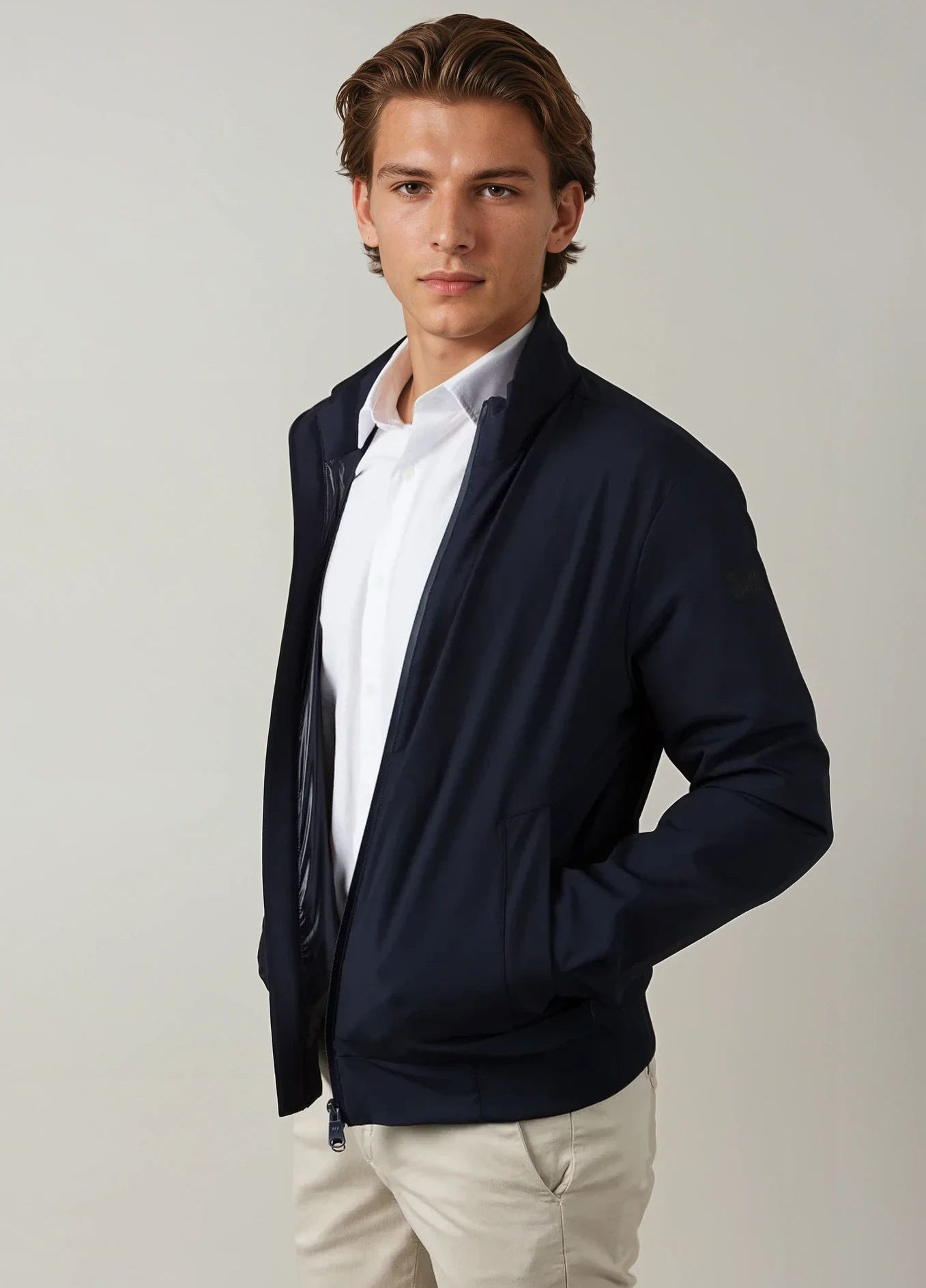 Chaqueta bomber marino