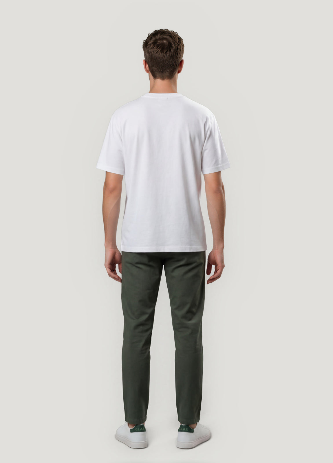 Green chino casual pants