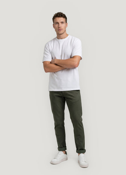 Green chino casual pants