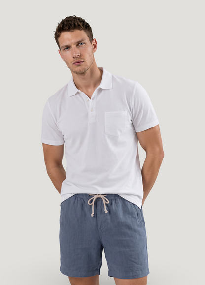 Bermuda jogger lino azul