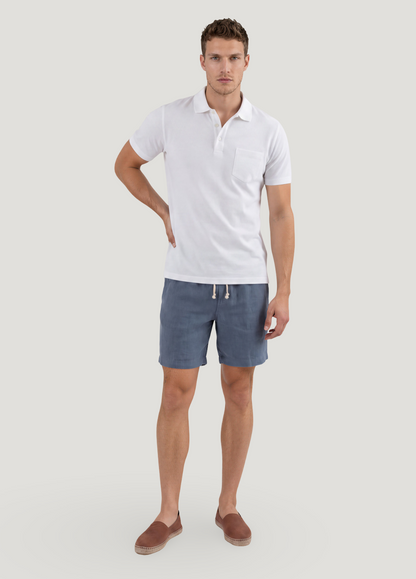 Bermuda jogger lino azul